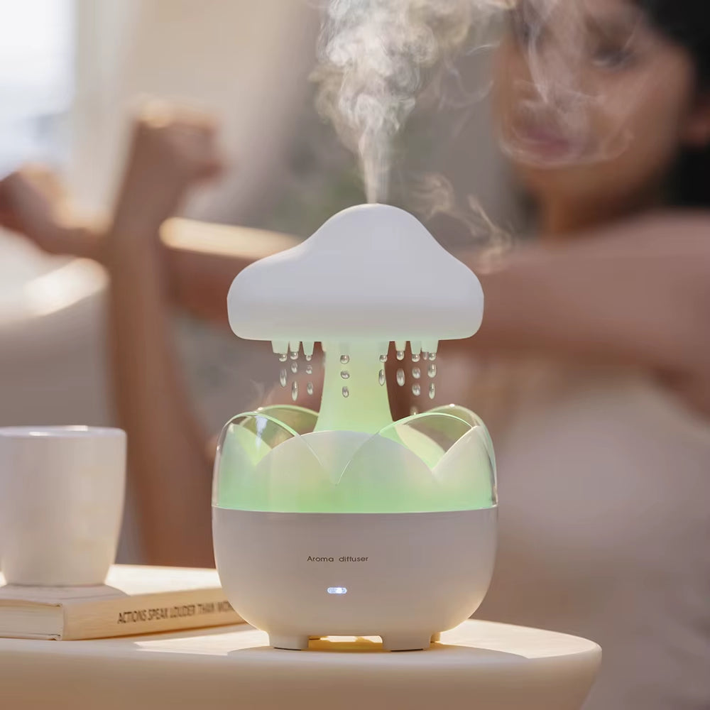 Mushroom Cloud Rain Humidifier Lamp